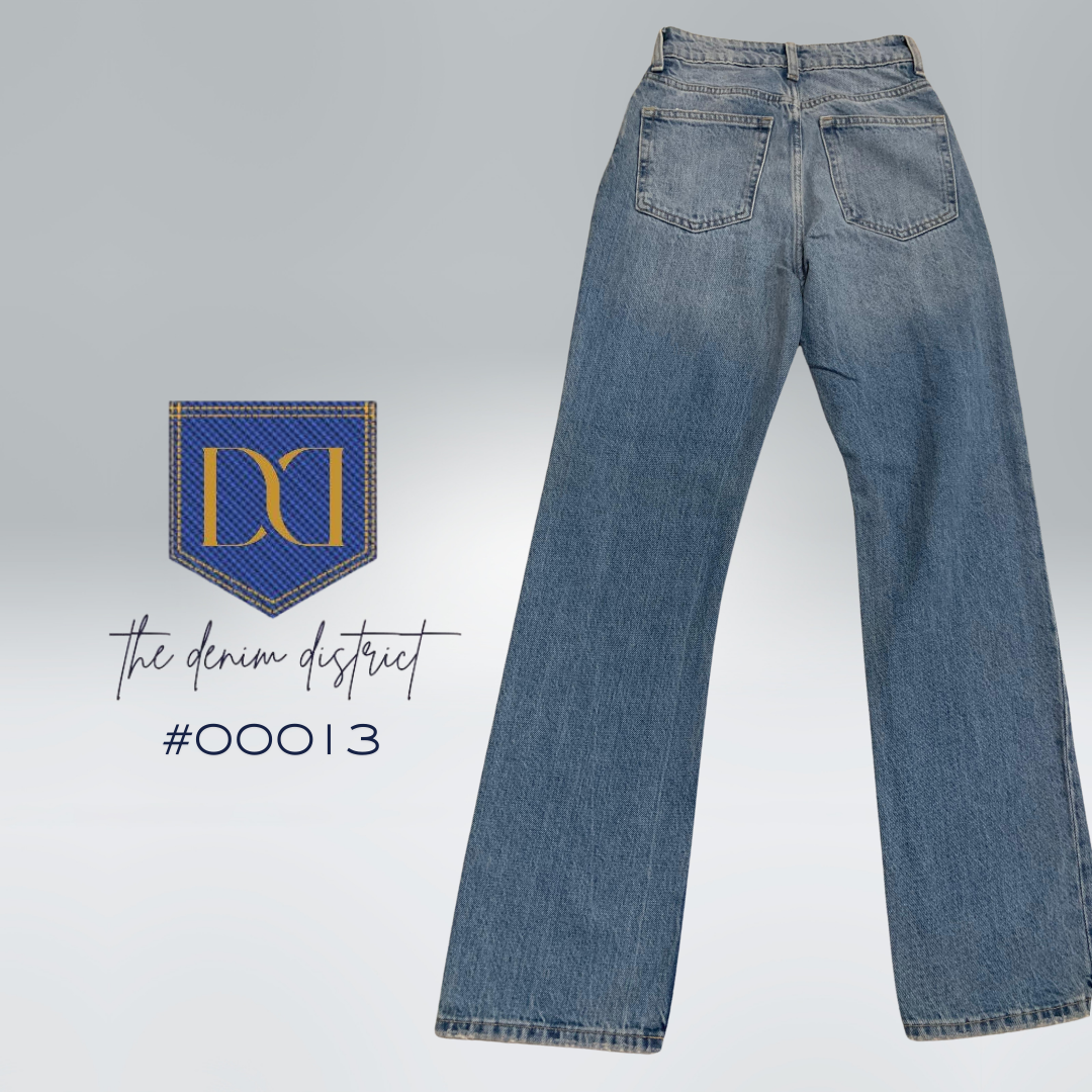#00013 Baggy Bootcut Ripped High Rise Regular Jeans - Denim blue - Ladies | H&M