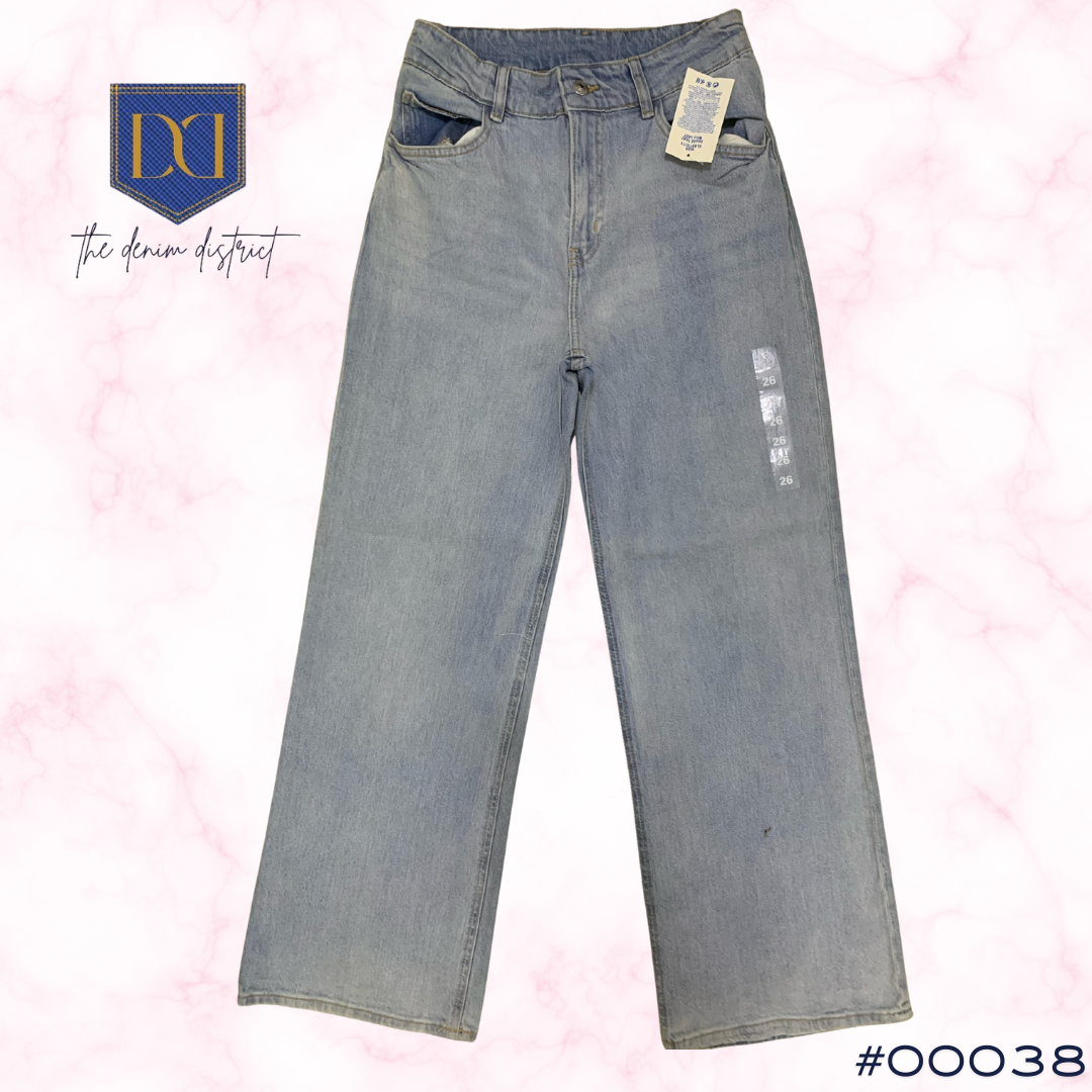 #00038 Women's H&M Wide Regular Jeans | Light Denim Blue | Extreme Flex
