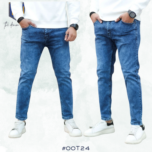 #00T24 Men's Ankle Fit Standard Jeans | Non-Stretch Denim | Pull & Bear