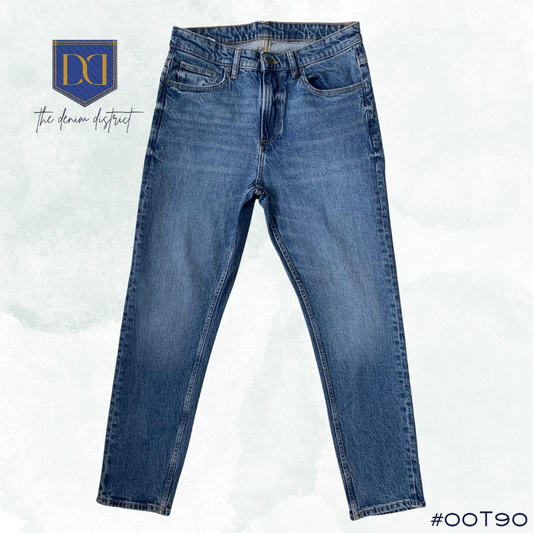 #00T90 Men’s Denim Blue Jeans | MANGO | Slim Fit | Non-Stretch | 5-Pocket Style